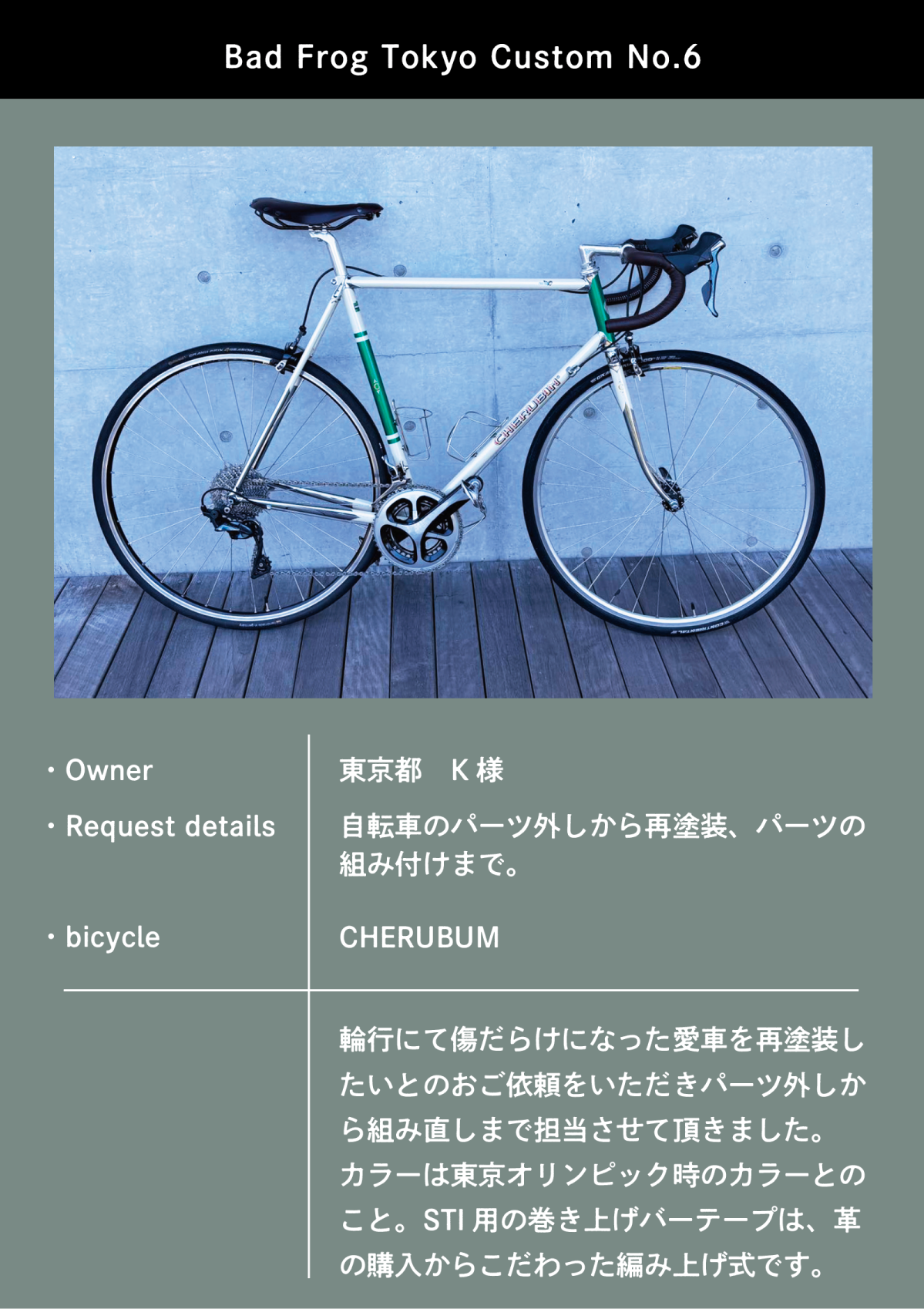 自転車屋バッドフロッグ東京　ケルビム